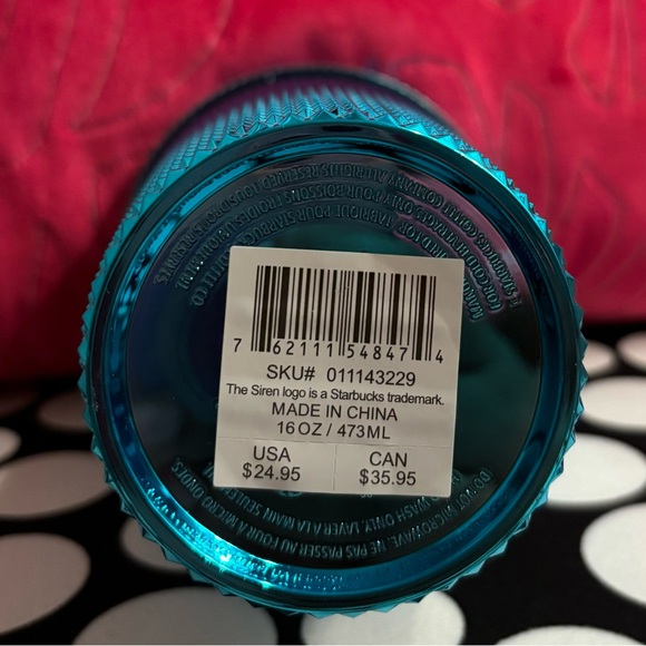 Starbucks 2023 Blue Chrome Studded Venti 16oz Tumbler with Straw **NEW** - Picture 2 of 3